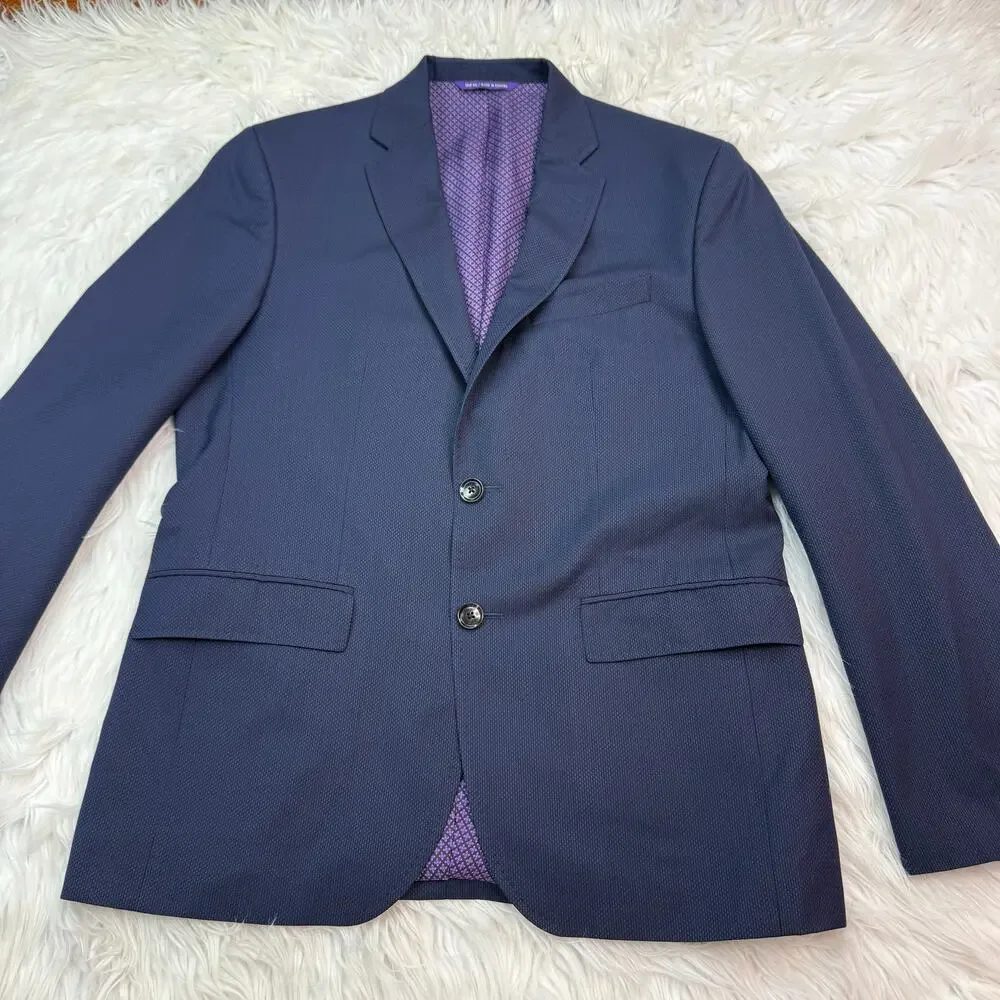 Ted Baker London Men's Endurance Jay Blazer Blue Stripe‎ & Check 40S - LOT OF 2